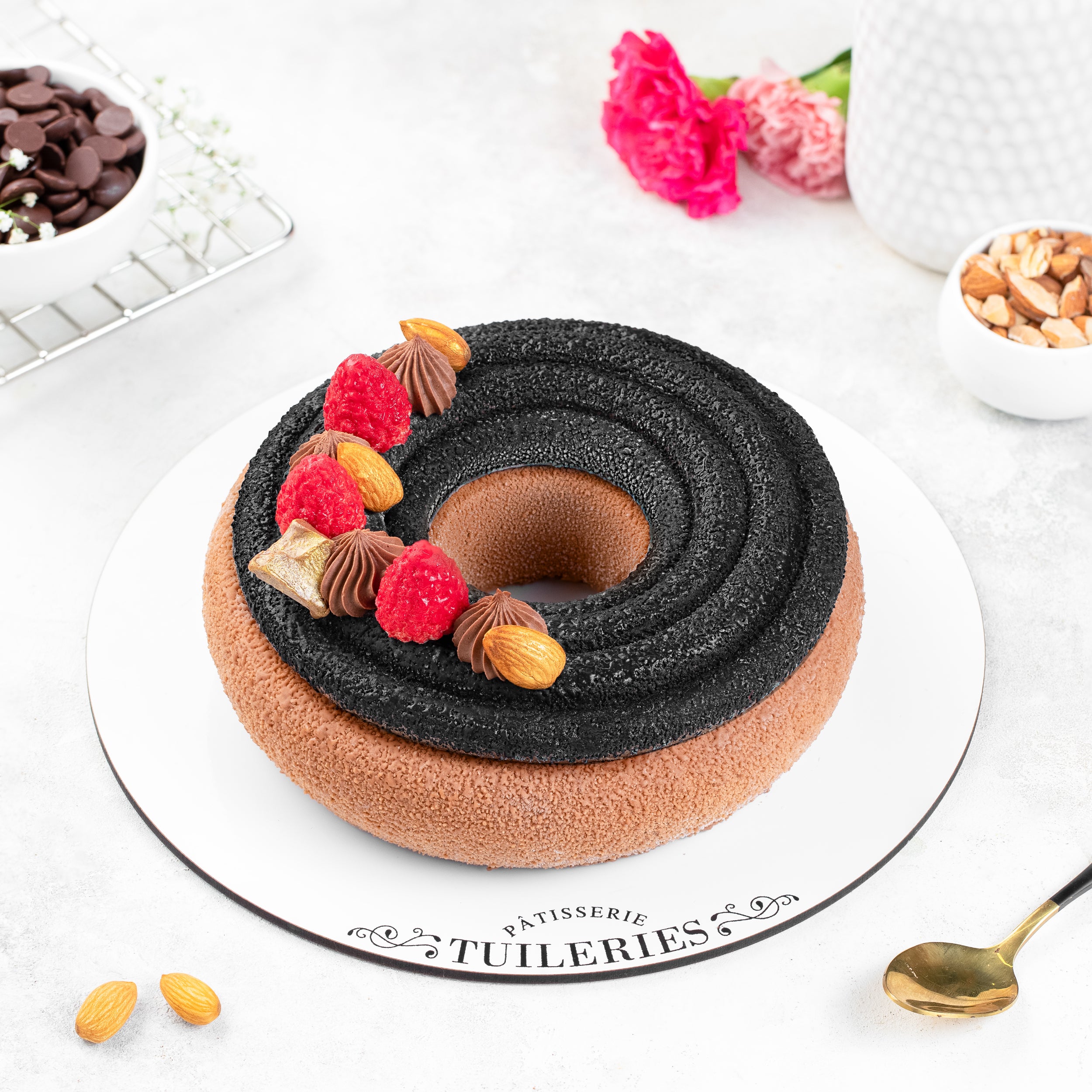 SUGAR FREE : Belgian Chocolate and Almond Entremet (1000 grams)