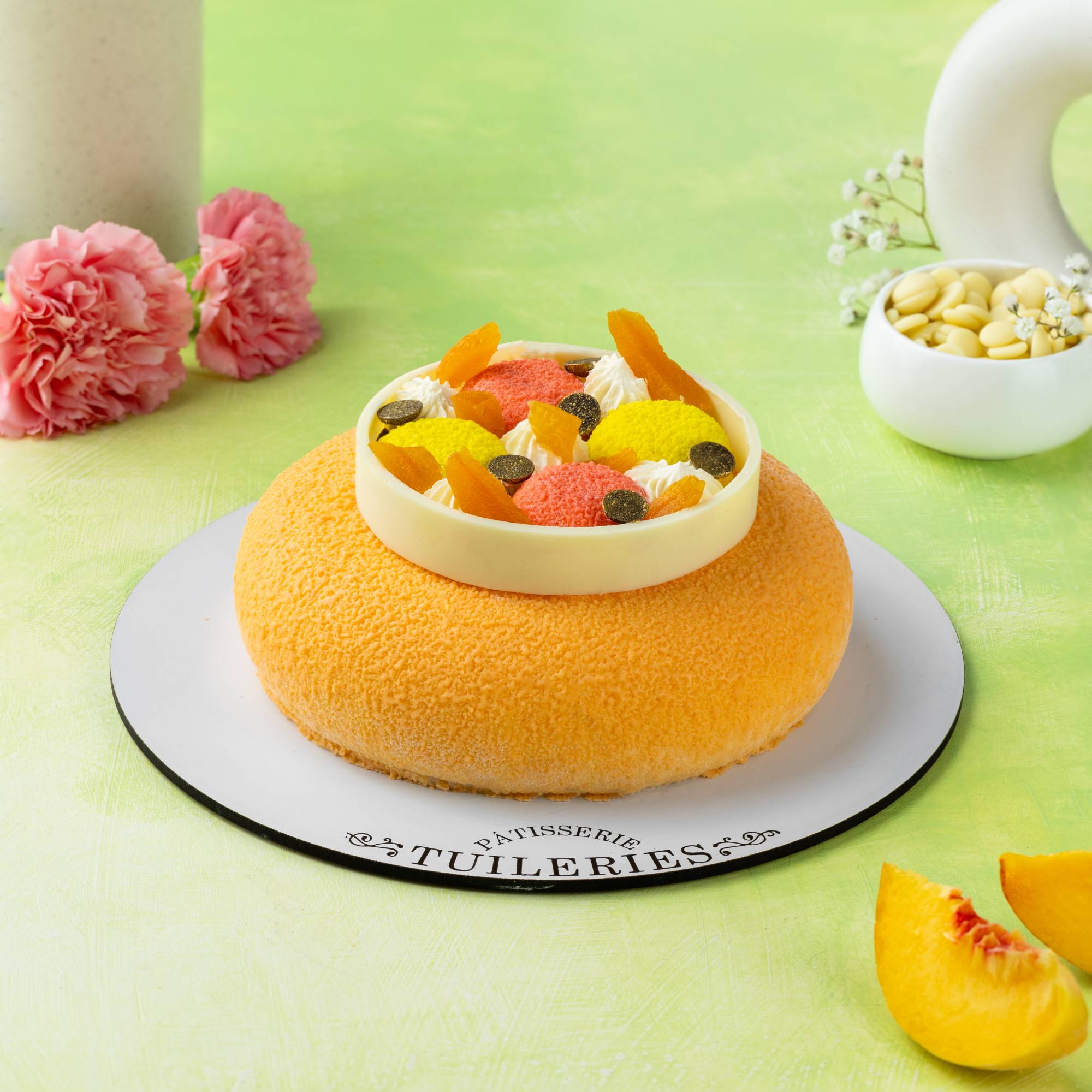 EGGLESS: Peach Melba Entremet (650 grams)