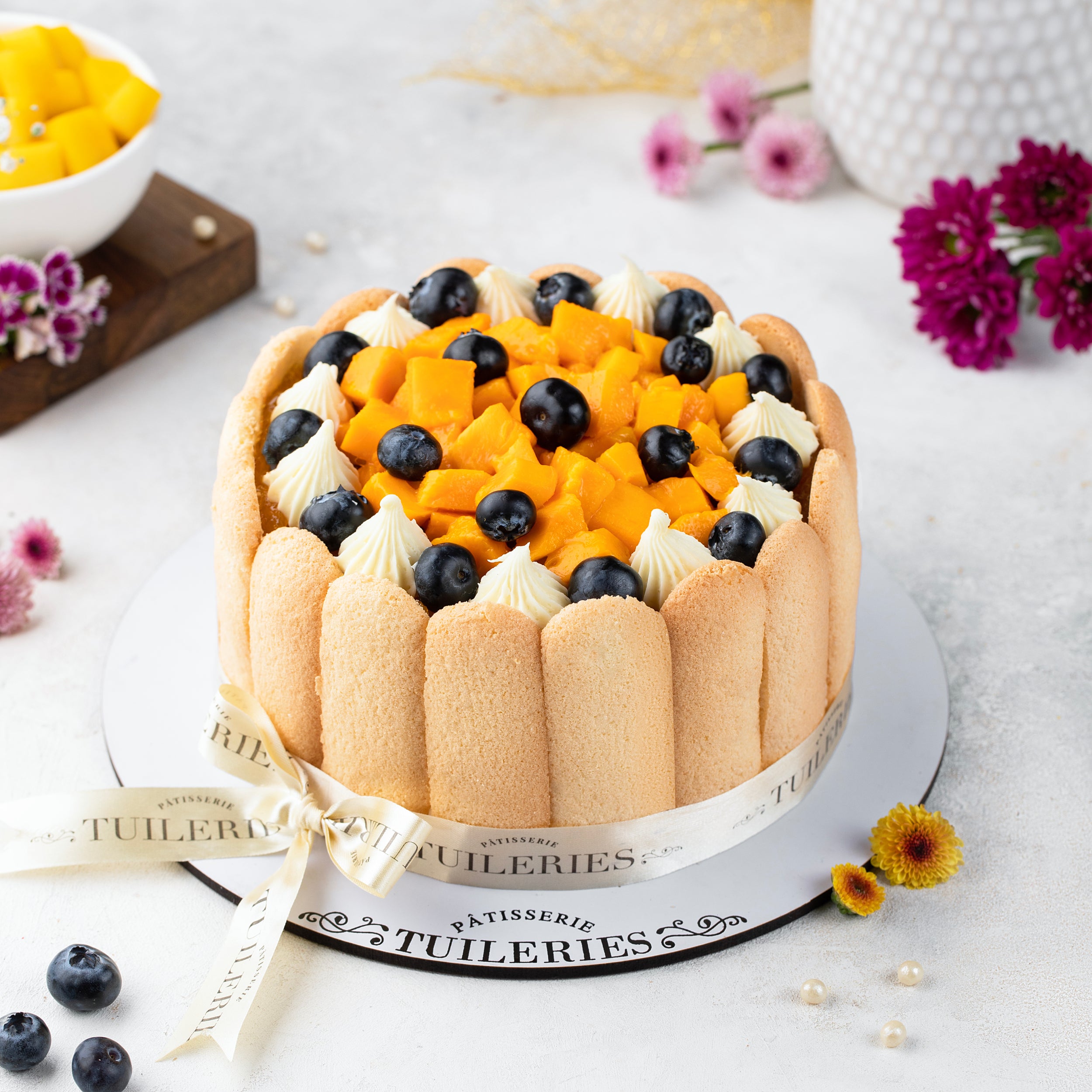 Mango and Blueberry Summer Charlotte (1000 -1100 grams)
