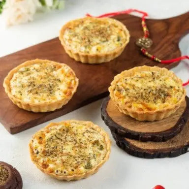 Box of Four Minced Chicken quiches Tuileries Patisserie