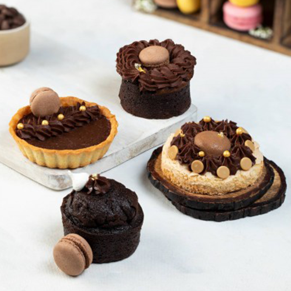 Box of Four Belgian chocolate treats (120 grams each) Tuileries Patisserie